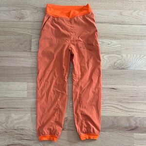 Houdini Sweden Orange lightweight kids active pants elastic waist size EUR 120